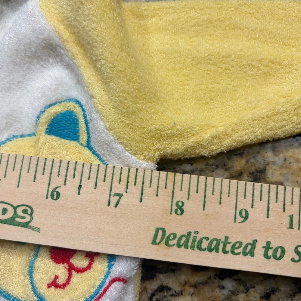 Vintage Boy Yellow Terry Cloth Bear Jack-in-the-Box Footed Sleeper Baby Pajamas